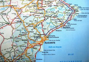 Benidorm On Map Of Spain Benidorm Spain Map Map Of West