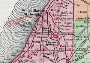 Benton Harbor Michigan Map Berrien County Michigan 1911 Map Rand Mcnally St Joseph