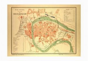 Besancon France Map Map Of Besana On France Giclee Print Products Giclee Print Map