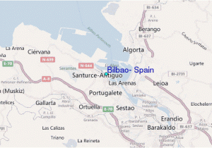 Bilbao On Map Of Spain Spain 2018