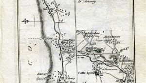 Birr Ireland Map 1778 Taylor Skinner Antique Ireland Road Map 125 126