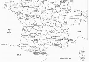 Black and White Map Of France France Printable Blank Administrative District Royalty