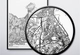 Black and White Map Of Spain Las Palmas Map Poster Print Wall Art Spain Gift Printable Download