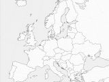 Blackline Map Of Europe Black White Outline A Maps 2019