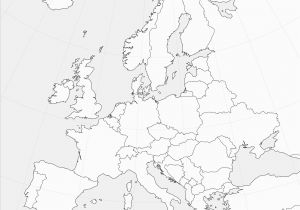 Blackline Map Of Europe Black White Outline A Maps 2019