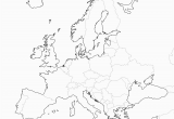 Blackline Map Of Europe Europe without Labels Accurate Maps