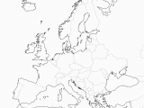 Blackline Map Of Europe Europe without Labels Accurate Maps