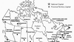 Blank Map Of Canada to Label Provinces and Capitals Printable Map Of Canada with Provinces and Territories and