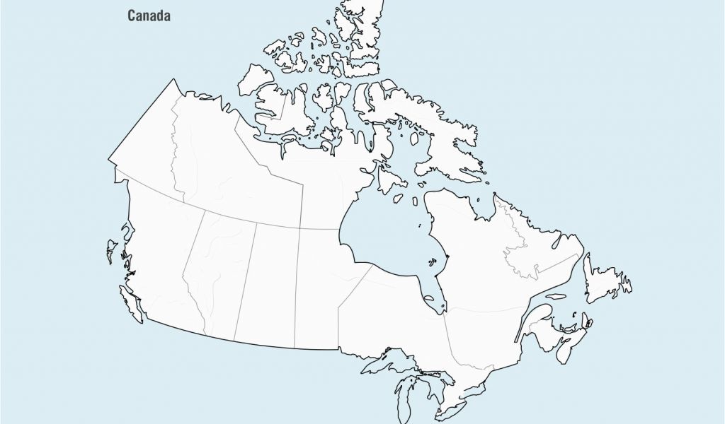 Canadian Provinces Blank Map Printable