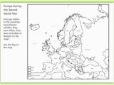 Blank Map Of Europe before Ww2 Wwii Map Of Europe Worksheet