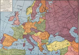 Blank Map Of Europe In 1914 Europe From 1914 to 1935 Rand Mcnally Company 1946