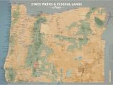 Blm Land Map oregon oregon State Parks Federal Lands Map 24×36 Poster Best Maps Ever