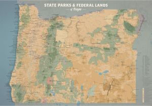 Blm Land Map oregon oregon State Parks Federal Lands Map 24×36 Poster Best Maps Ever