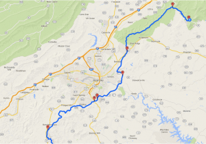 Blue Ridge Georgia Map Blue Ridge Parkway Map Entry Points