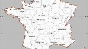 Borders Of France Map Gray Simple Map Of France Cropped Outside