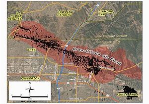 Brea California Map Brea Olinda Oil Field Wikipedia