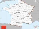 Brest France Map Gray Simple Map Of France Single Color Outside