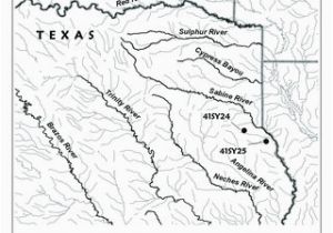 Caddo Texas Map Location Of the Eli Moores Site 41bw2 and Other Ancestral Caddo