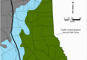 Caddo Texas Map the Location Of the Sanders Site In East Texas Download