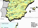 Cadiz Map Of Spain Rivers Lakes and Resevoirs In Spain Map 2013 General Reference