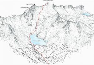 California 14ers Map Snowmass Mountain 14ers Linie Darstellung Der Ost Hange Spur Etsy