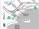 California Amtrak Stations Map Santa Barbara Train Station