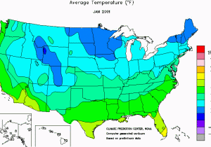 California Average Temperature Map Climate Prediction Center Monitoring and Data United States One