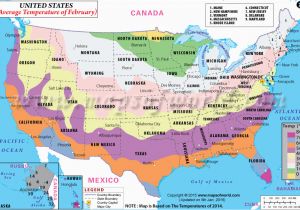 California Average Temperature Map February Temperature Us Map Us Map Of February Temperature