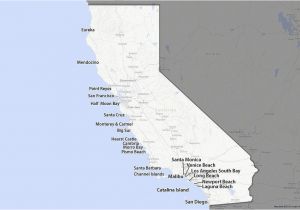 California Beach towns Map Map Of the California Coast 1 100 Glorious Miles