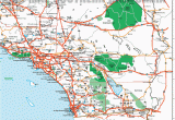 California Beach towns Map Road Map Of southern California Including Santa Barbara Los