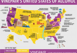 California Breweries Map Map the United States Of Alcohol Infographics Alcohol Drinks Wine