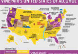 California Brewery Map Map the United States Of Alcohol Infographics Alcohol Drinks Wine