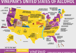 California Brewery Map Map the United States Of Alcohol Infographics Alcohol Drinks Wine