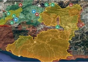 California Brush Fire Map This Map Shows where the Woolsey Fire is Burning and where