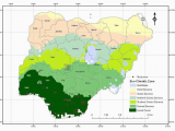 California Climate Zones Map Map Of Nigeria Showing Eco Climatic Zones Of Nigeria and Study areas