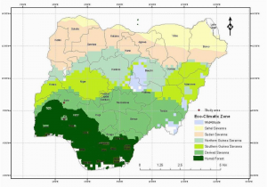 California Climate Zones Map Map Of Nigeria Showing Eco Climatic Zones Of Nigeria and Study areas
