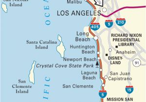 California Coast attractions Map Map San Clemente California Klipy org