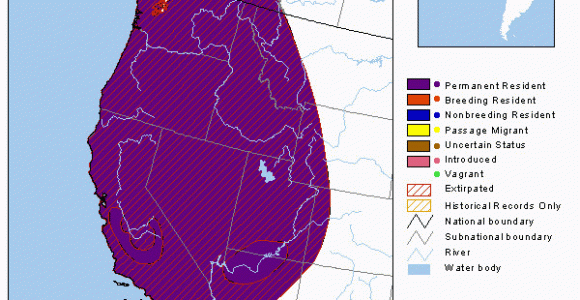 California Condor Range Map Comprehensive Report Species Gymnogyps Californianus
