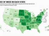 California Cost Of Living Map All 50 States Ranked by the Cost Of Weed Hint oregon Wins