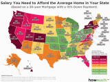 California Cost Of Living Map Map Shows How Much You Need to Earn to Afford A Home In Every State
