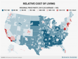 California Cost Of Living Map Most and Least Expensive Places In America Regional Price Parity