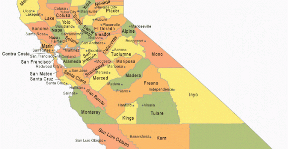 California County and City Map California County Map