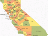 California County Map with Major Cities California County Map