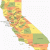 California County Map with Roads California County Map