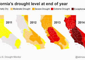 California Crops Map 275 California Drought Maps Show Deep Drought and Recovery Los