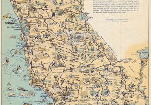 California Dams Map Whimsical Old Map Depicts California at A Time when Hollywood Was A