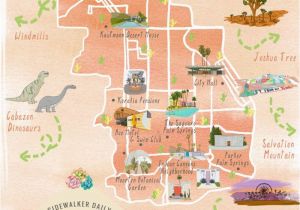 California Deserts Map Map Of the Best Los Angeles Instagram Spots Palm Springs Palm