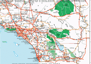 California District Court Map Road Map Of southern California Including Santa Barbara Los