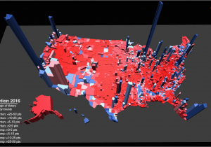 California Election Results by County Map Election Results In the Third Dimension Metrocosm