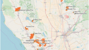 California Fire News Map October 2017 northern California Wildfires Wikipedia